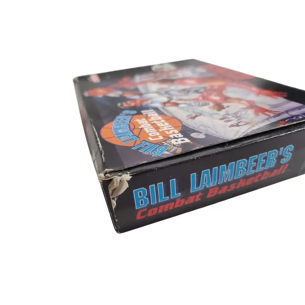 SNES - Bill Lambeer Combat Basketball - Includes Box and Manual